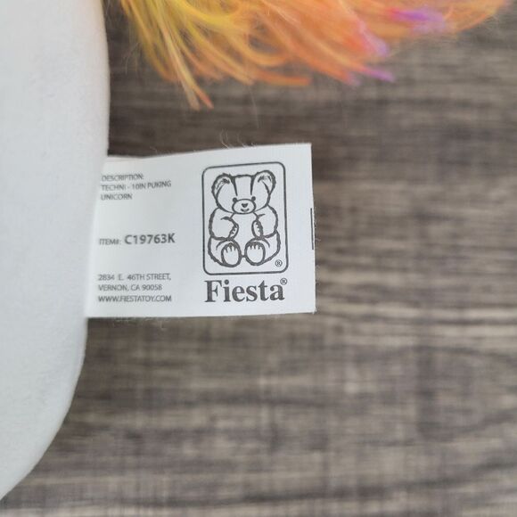 Fiesta‎ 8" Rainbow Unicorn Plush Toy - Picture 5 of 5
